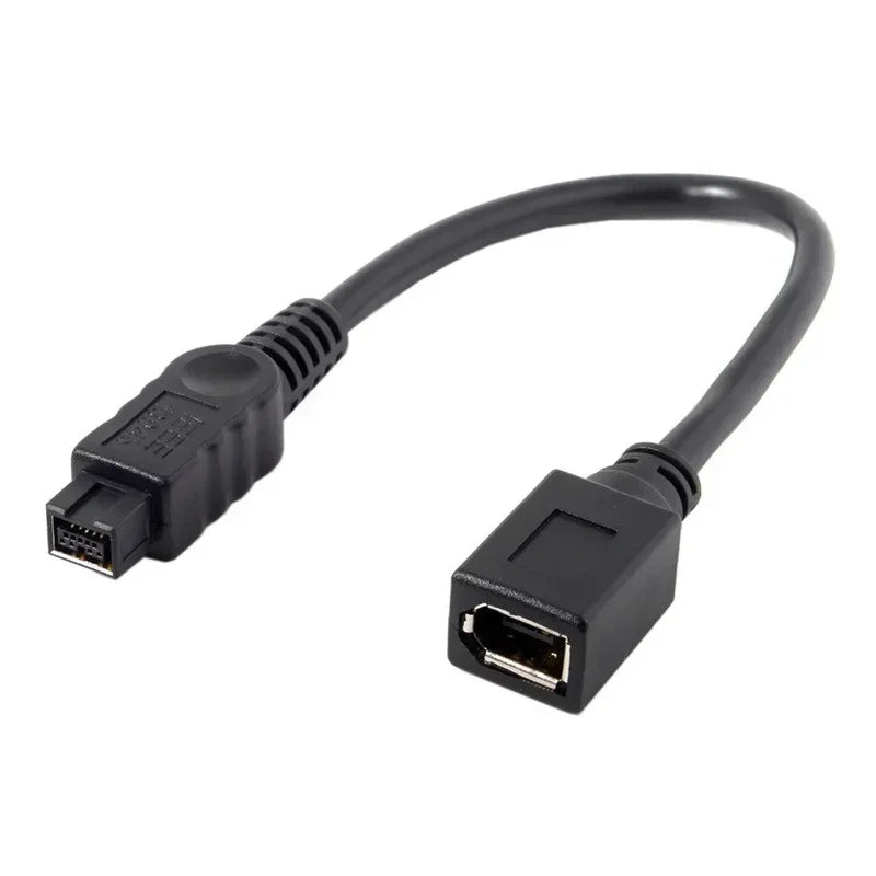 FireWire 800 to 400 Cable 9-Pin to 6-Pin IEEE 1394 2ft FireWire Cable Qme