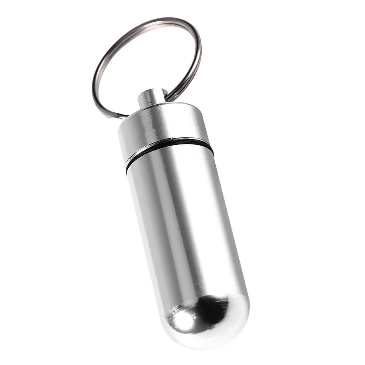 Waterproof Mini Keychain Pill Box | Stainless Steel Travel Case Keychain Pill Case Qme