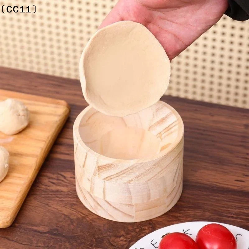 Wood Dumpling Maker Press Tool & Dough Skin Presser Mold Dumpling Press Tool Qme