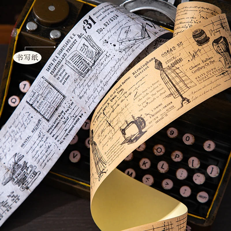 Vintage Manuscript Washi Tape | Journal & Scrapbooking DIY Decorative Washi Tape Qme