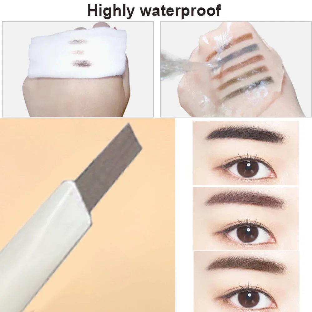 Qme Double-Ended Waterproof Eyebrow Pencil | 4 Shades Eyebrow Pencil Qme