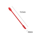 Silicone Double-End Jar Scraper & Cosmetic Spoon Set Silicone Spatula Spoon Qme Red 15.5