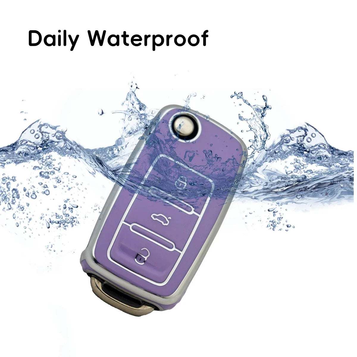 Volkswagen Soft TPU Key Fob Cover – Durable Protective Case Key Fob Cover Qme