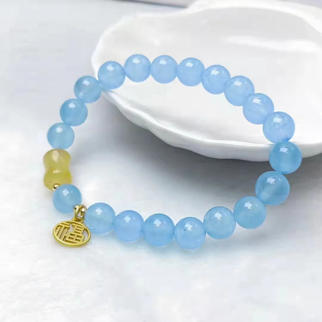 Fu Character Lucky Jade Crystal Antique Bracelet Crystal Antique Bracelet Qme