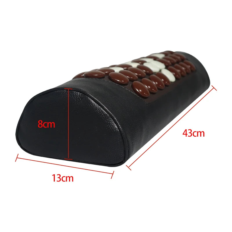 Jade & Tourmaline Hot Stone Neck Massage Pillow | 30–70°C Heat Neck Massage Pillow Qst