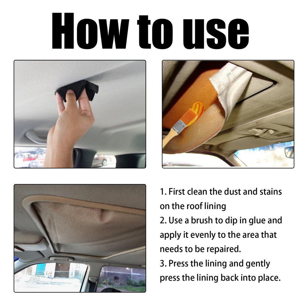 Car Headliner Repair Glue Kit – Quick-Dry Heat-Resistant Adhesive Headliner Repair Adhesive Qst