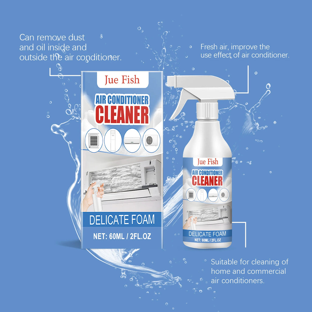 Jue-Fish AC Cleaner Spray – No-Dismantle Deep Clean 60ml AC Cleaner Spray Qst
