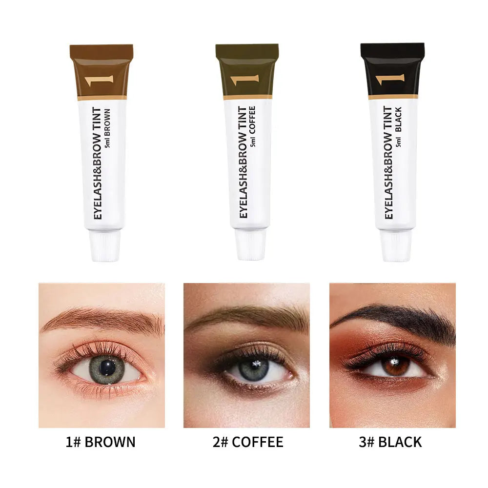 3-Color Eyebrow & Eyelash Tint Kit – Brow Dye Gel Set Eyebrow Tint Kit Qst
