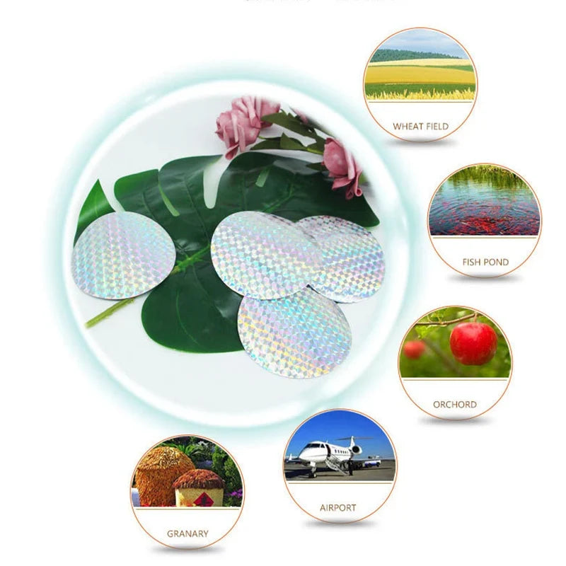 Reflective Bird Repellent Scare Tape Stickers – 20 PCS Bird Deterrent Stickers Qme