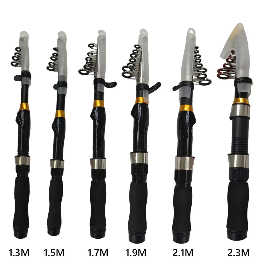 Portable Collapsible Fishing Rod – Lightweight Compact Travel Pole Collapsible Fishing Rod Qme