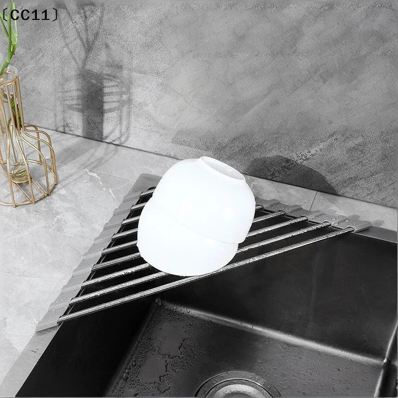 Roll-Up Triangle Dish Drying Rack | Corner Sink Organizer Dish Drying Rack Qme