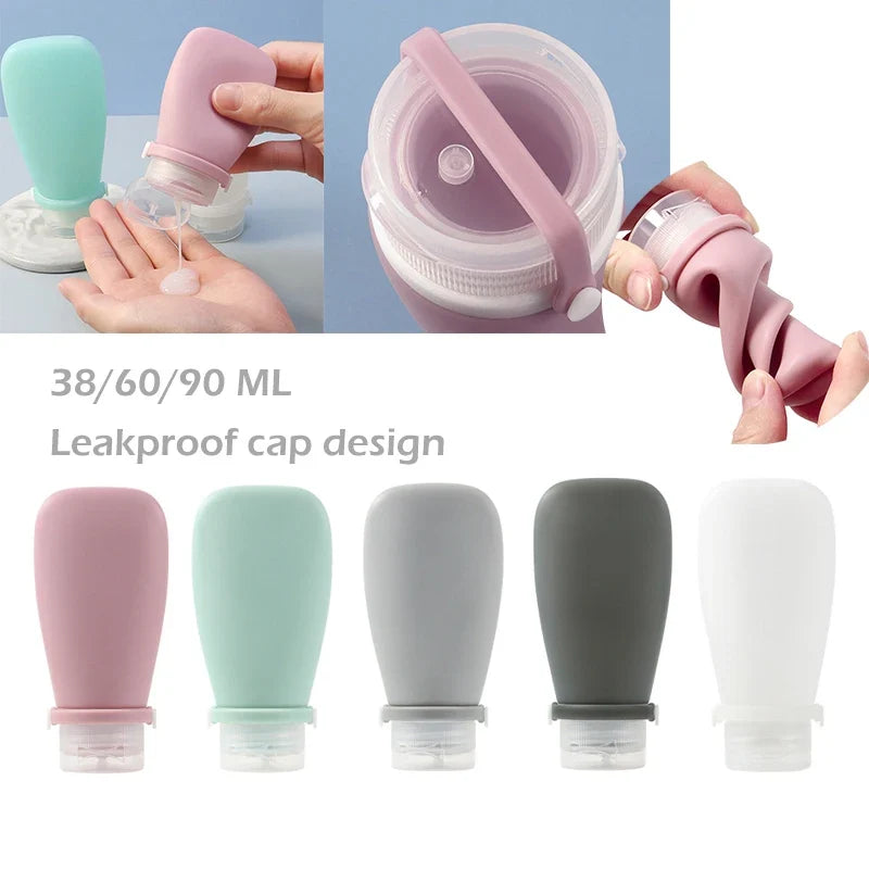Silicone Travel Bottles – Leak-Proof Refillable 30/60/90ml Travel Bottles Qme