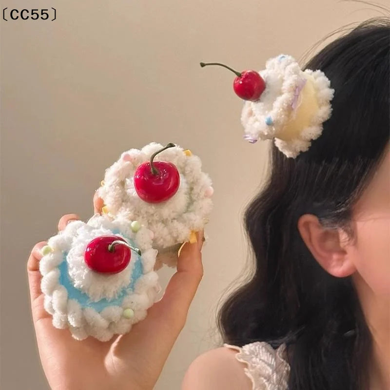 Cute Cherry Cake Hair Clip – Birthday Hairpin Accessory Novelty Hair Clip Qst