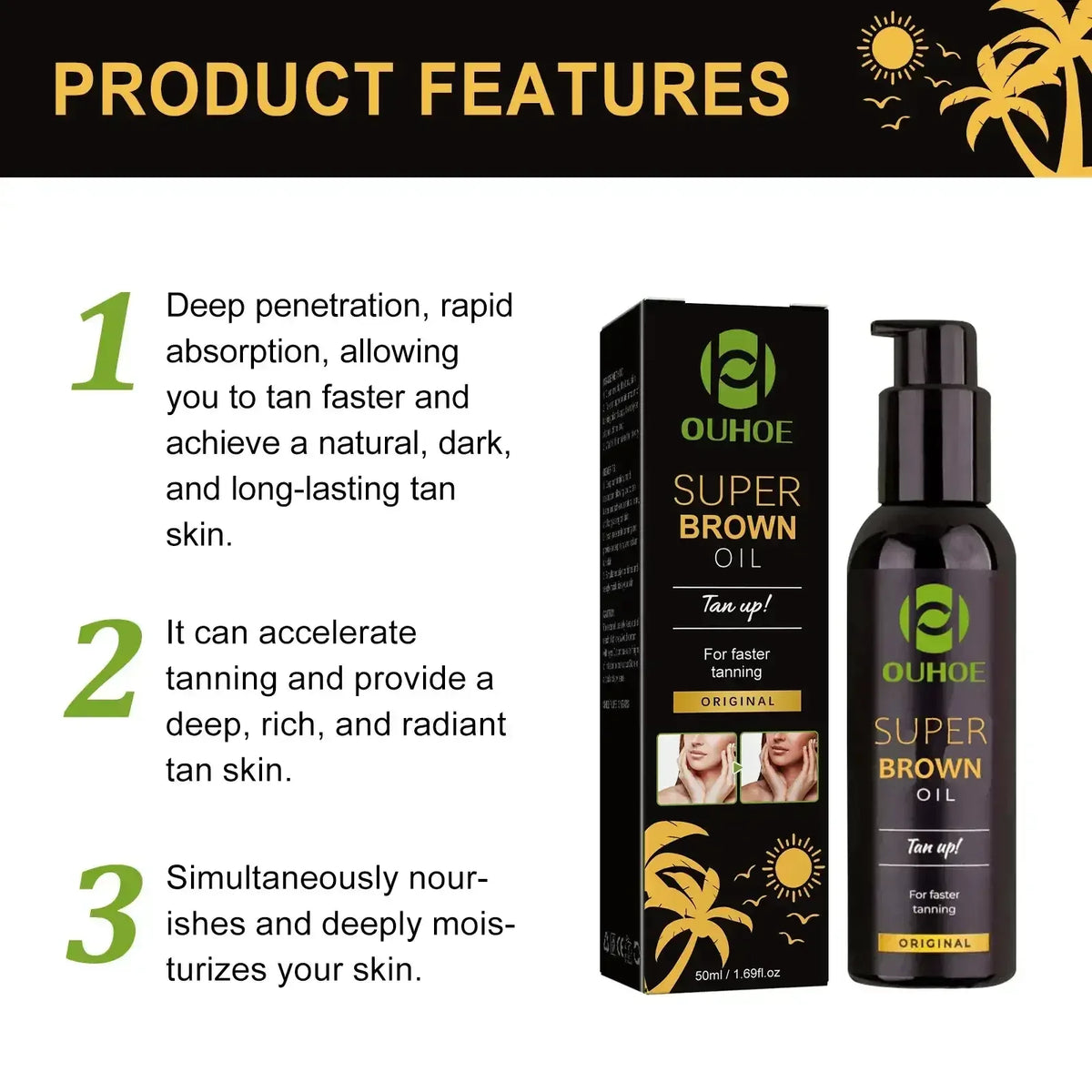 Sunless Self-Tanning Body Bronzer Oil – Nourishing Glow Self-Tanning Body Oil Qme