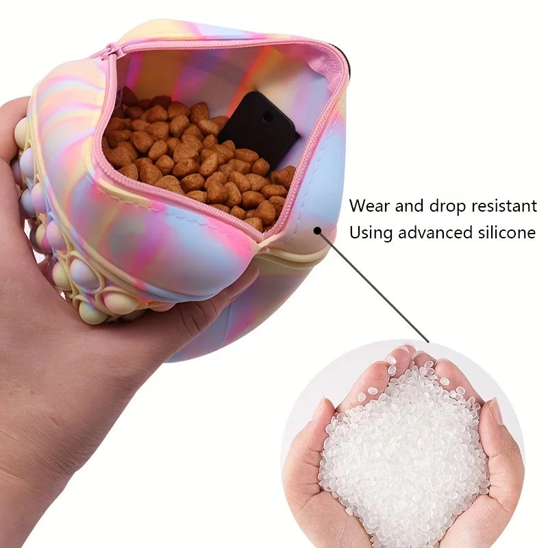 Silicone Dog Treat Bag – Portable Waist Pouch for Training Dog Training Pouch Qme