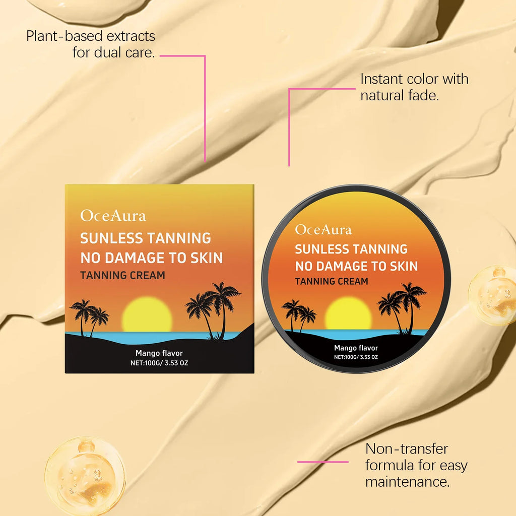 Oceaura Sunless Self-Tanning Cream – Natural Bronze Glow Self-Tanning Cream Qme
