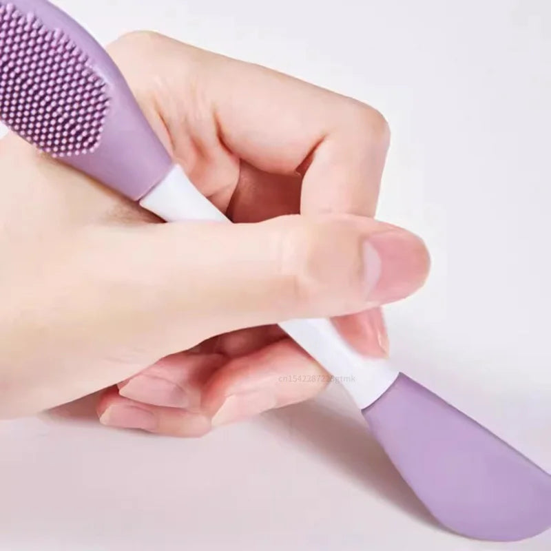 Double Head Silicone Facial Mask Brush & Massage Tool Facial Mask Brush Qme