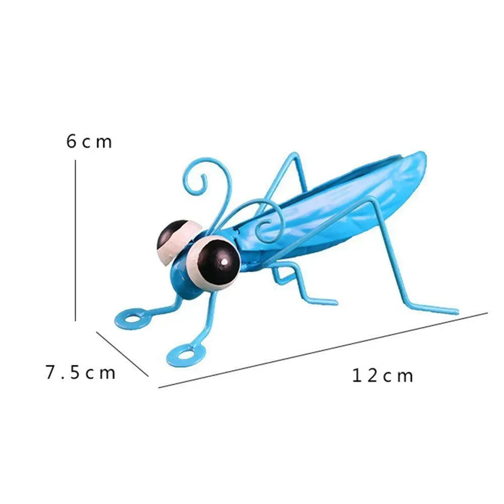 Metal Grasshopper Garden Statue – Outdoor Tree Wall Art Decor Garden Wall Statue Qme