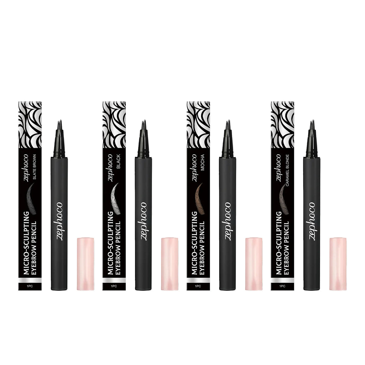 Zephoco Multi-Color Eyebrow Pencil – Ultra-Fine Natural Look Eyebrow Pencil Qst 1set