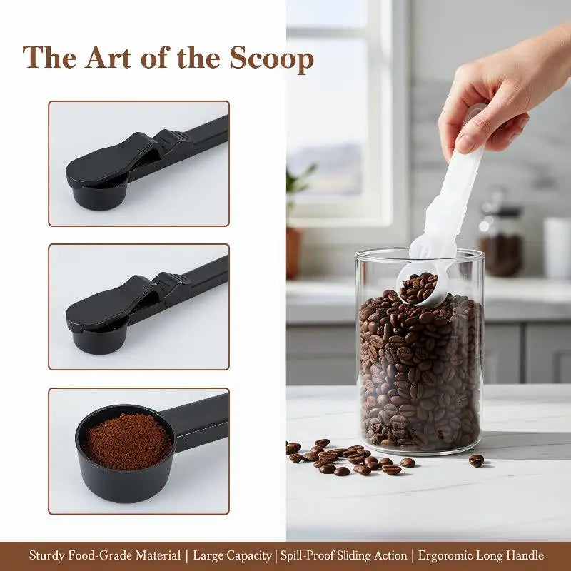 Leakproof Coffee & Protein Powder Scoop with Funnel | Reusable Powder Scoop Funnel Qme