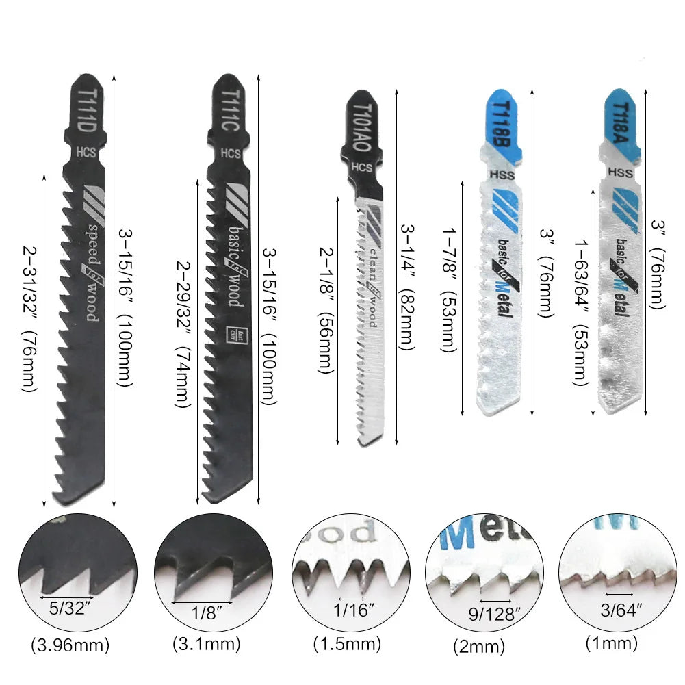 10-Pc High Carbon Steel Jigsaw Blades – Multi-Purpose Jigsaw Saw Blades Qme