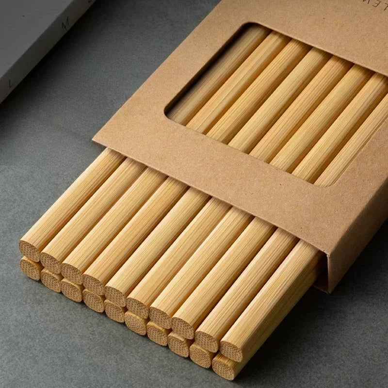 Bamboo Chopsticks Set – Unpainted, Wax-Free | 5 or 10 Pairs Bamboo Chopstick Set Qme