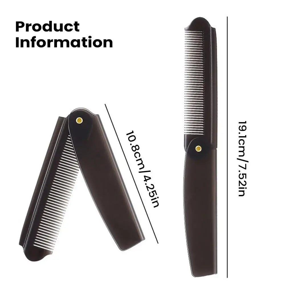Folding Pocket Comb – Anti-Static Hair & Beard Massage Comb Folding Hair Comb Qme Black China Mainland