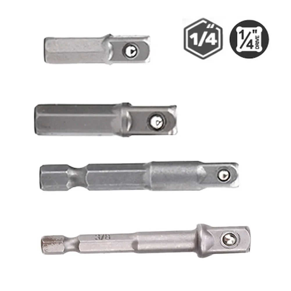 Socket Adapter Power Drill Square Head Screwdriver Bit Shank Drill Bit Adapter Qme