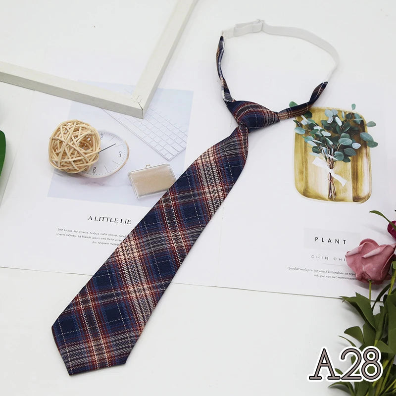 Women's JK Plaid Bow Tie Detachable Collar – College Style Detachable Bow Tie Qst A28