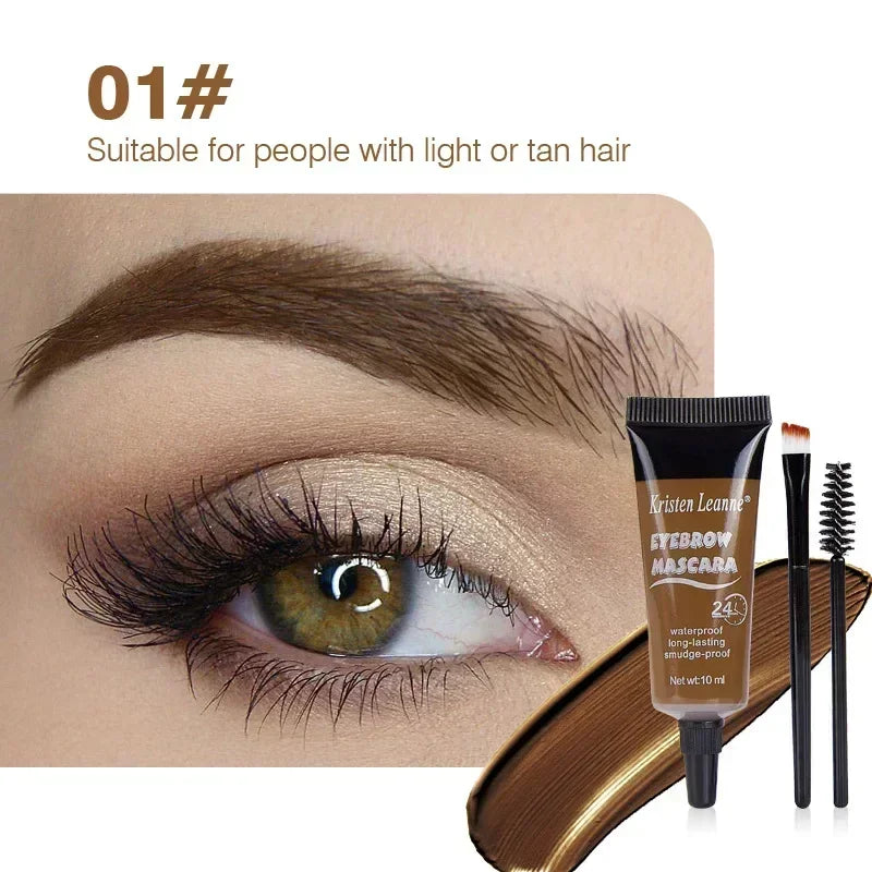 Waterproof 3D Eyebrow Tint Cream – Long-Lasting Brow Dye Eyebrow Tint Cream Qme Color 1