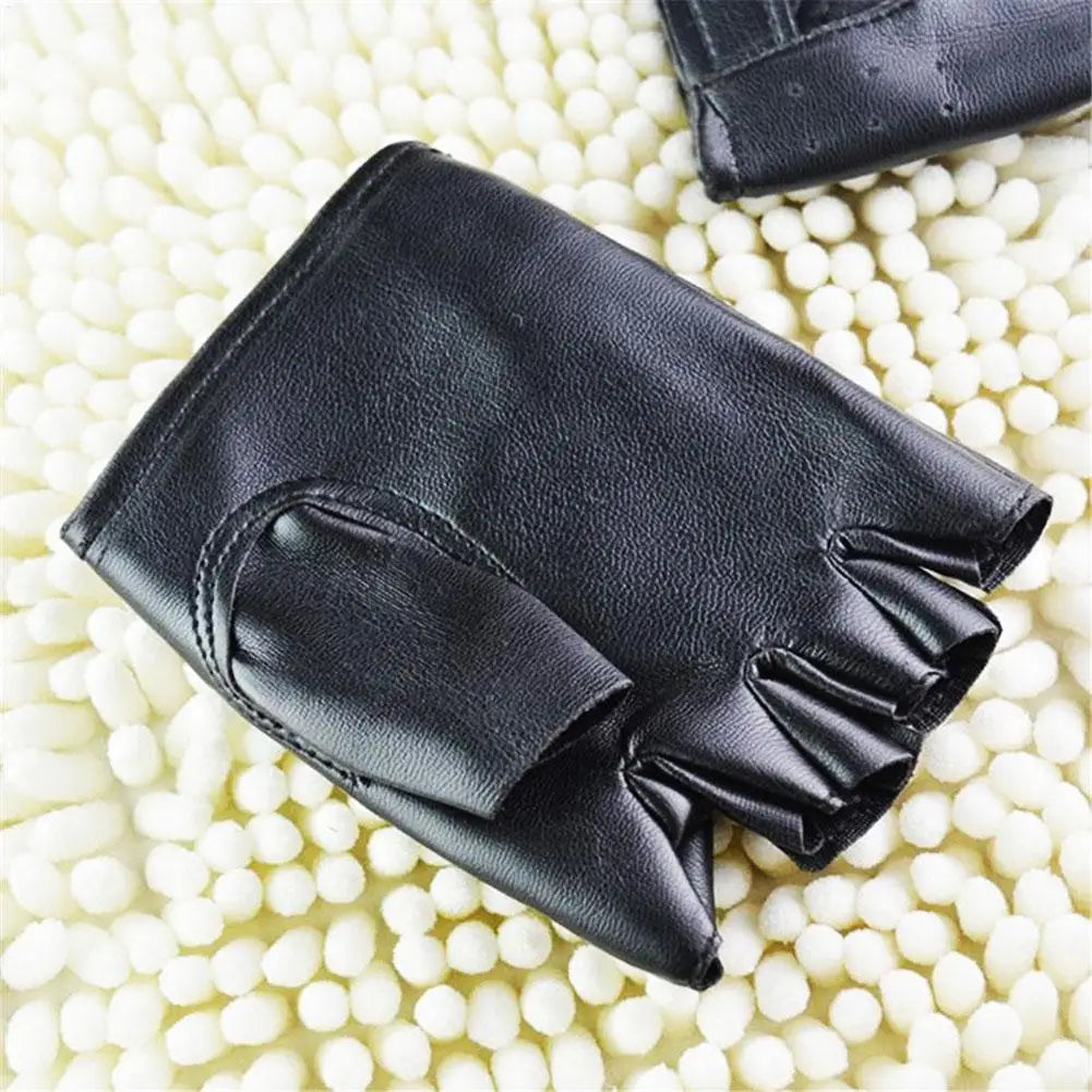 Punk Gothic Fingerless Gloves – Breathable Silk, Unisex Fingerless Gloves Qme
