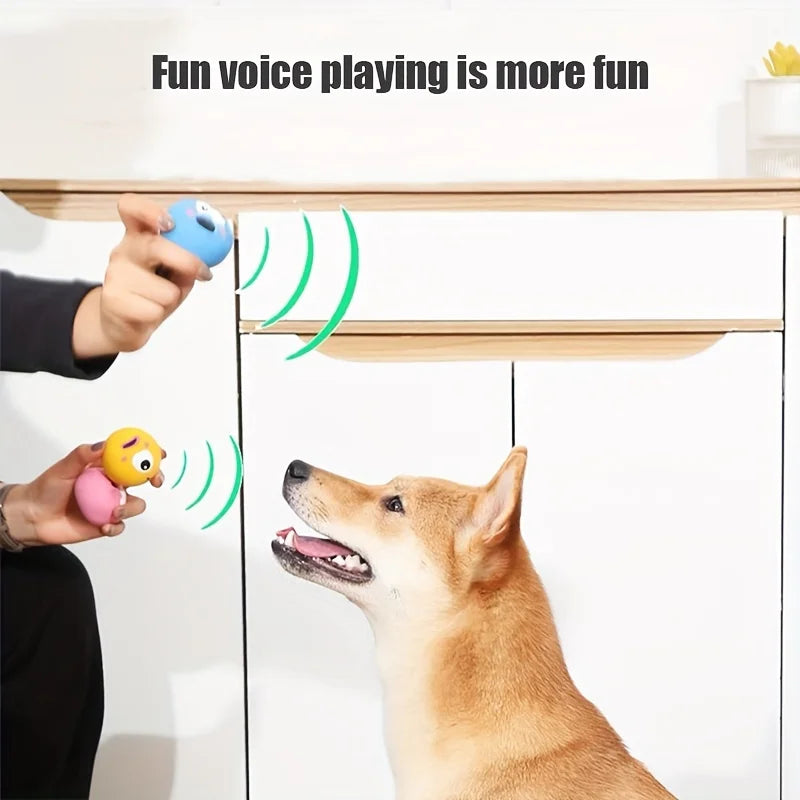 Cartoon Big Eye Ball Dog Toy – Durable Rubber Squeaky Chew Squeaky Dog Toy Qme
