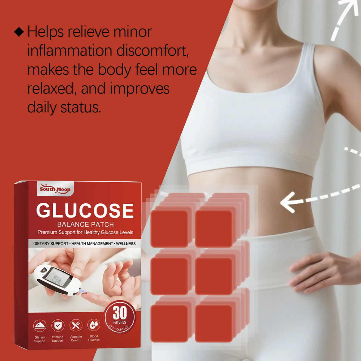 South Moon Wellness Balance Patch – Gentle Breathable Skin Patch Topical Wellness Patch Qst