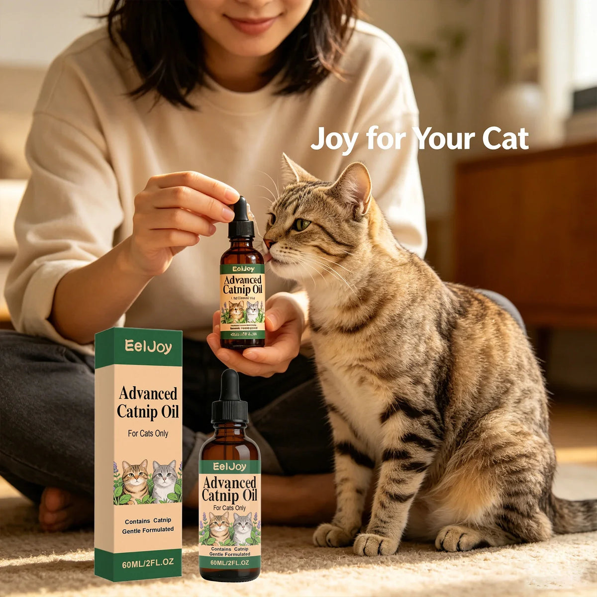 Peppermint Oil Calming Drops for Cats – Soothing Behavior Aid Cat Calming Drops Qme