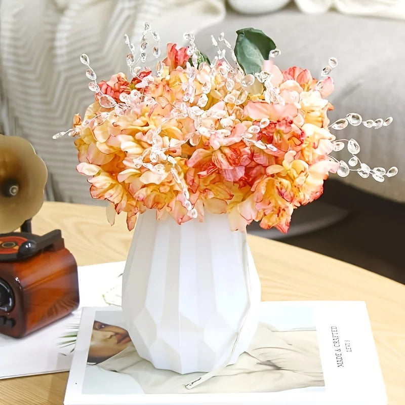 Artificial White Ice Vine Hanging Flower Christmas Tree Decor Artificial Flower Decor Qme