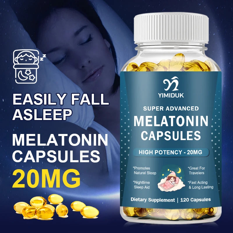 Yimiduk Melatonin 20mg – 120 Tablets, GMP Certified, Gluten Free Sleep Supplement Qst