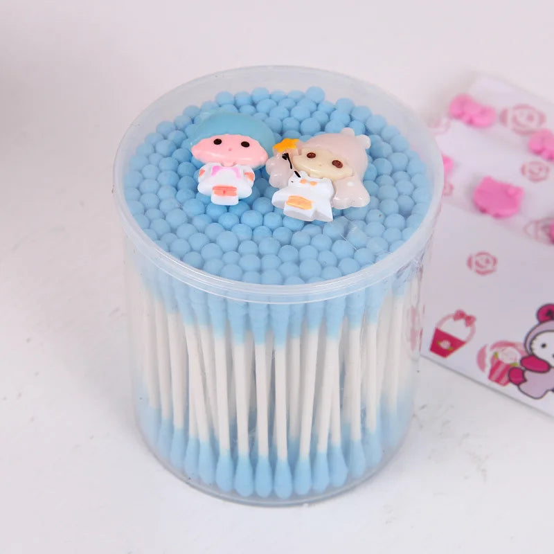 Hello Kitty Double-Ended Spiral Cotton Swabs & Makeup Remover Cotton Swabs Qme 8