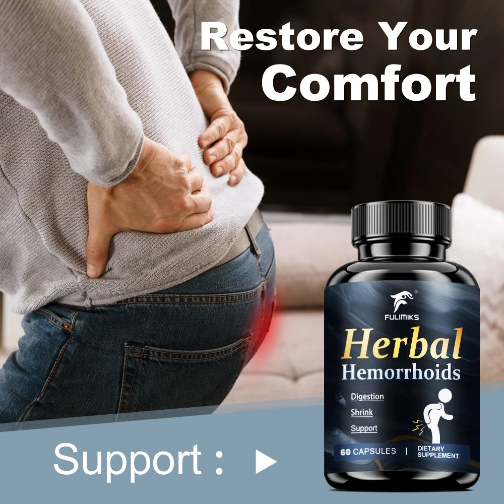 Hem Support Capsules – Ginger Root & Panax Ginseng, 120ct Herbal Supplement Qst