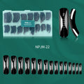 Nailpop 150pcs Coffin Dual Forms Quick Building Gel Nail Mold Nail Extension Molds Qme JM22-BLACK 150