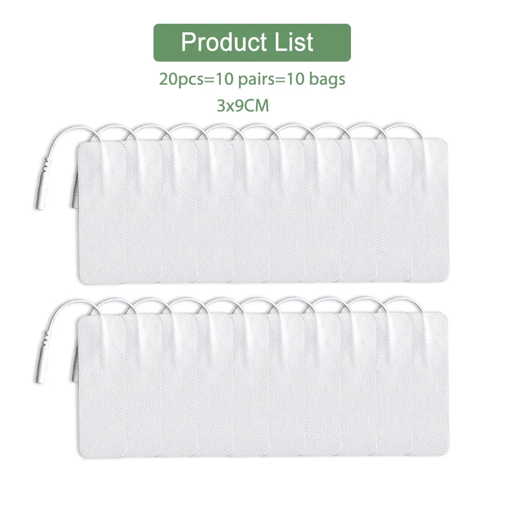 TENS EMS Replacement Electrode Pads – Reusable Gel Patches Electrode Replacement Pads Qst 20Pcs 3x9CM