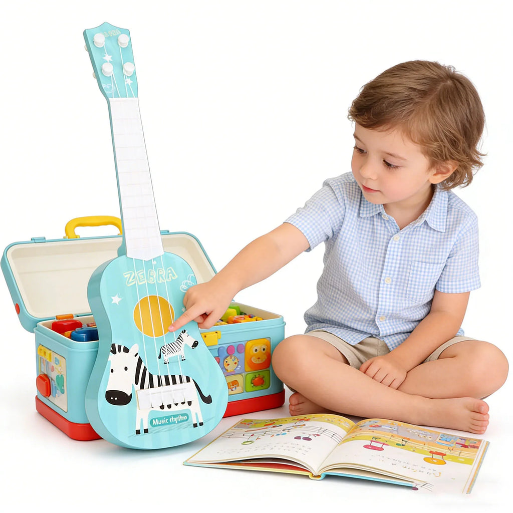 Kids Playable Ukulele Toy – Early Learning Music Instrument Kids Musical Toy Qst