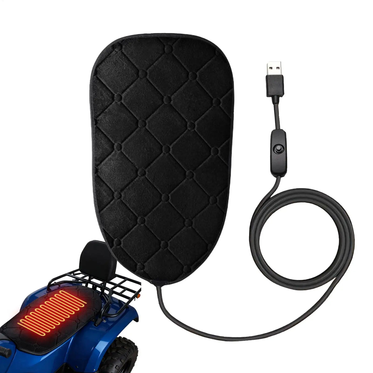 Motorcycle Seat Heating Cushion – Warm Pad for Scooter & ATV Motorcycle Seat Cushion Qme