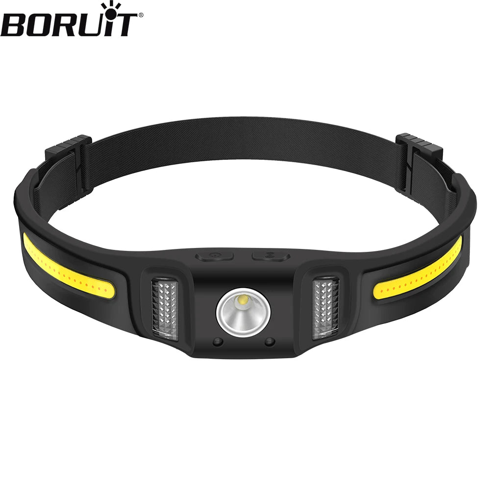 BORUiT GT30 LED Motion Sensor Headlamp – Type-C Rechargeable LED Headlamp Qst
