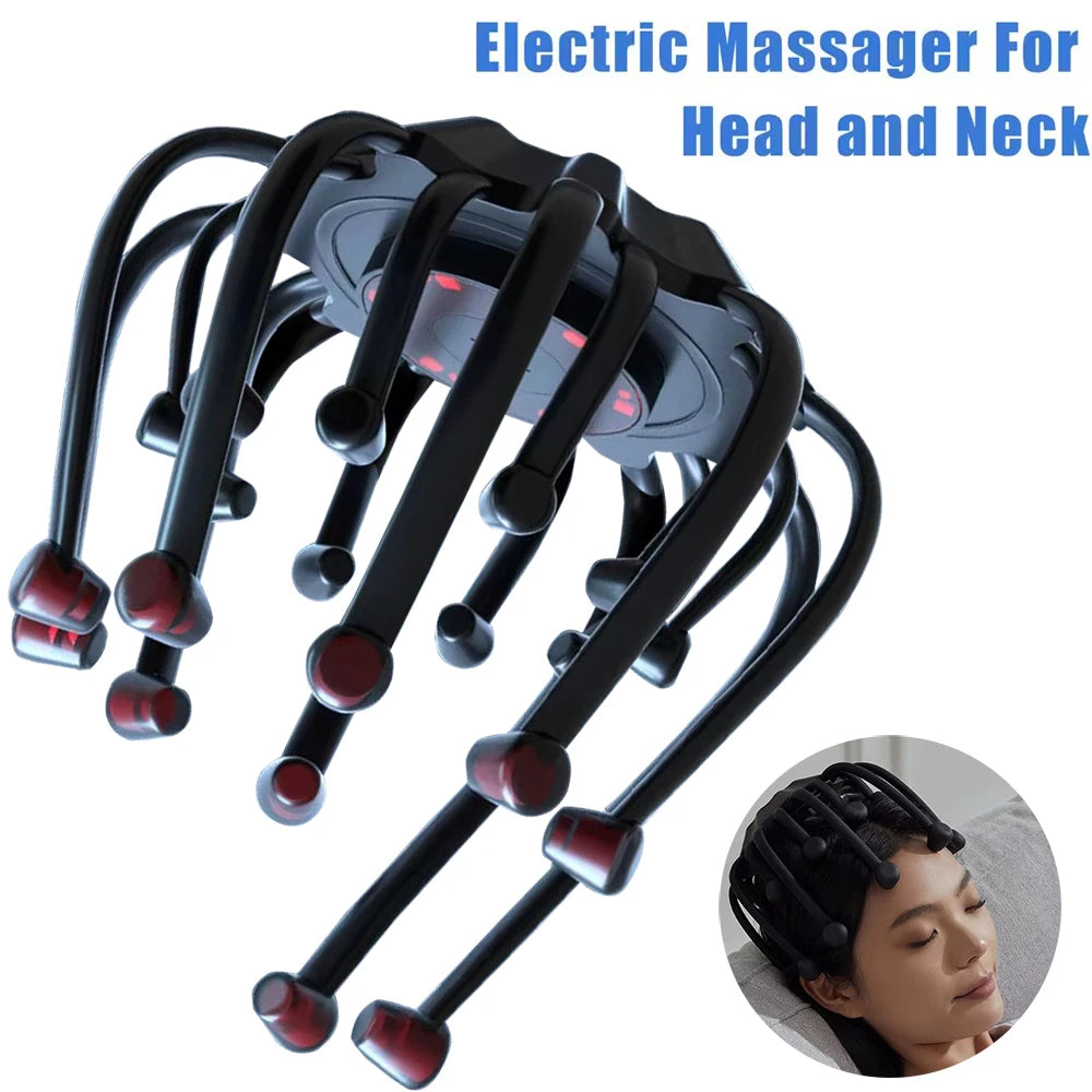 Electric Octopus Scalp Massager – 5 Modes, Red Light & Bluetooth Electric Scalp Massager Qst