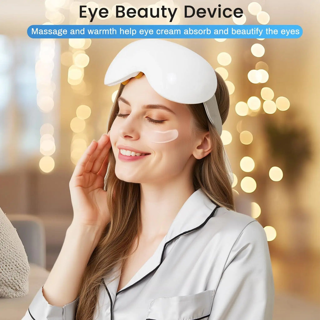 VIMYSHOW Eye Massager – 12-Node Cooling & Bluetooth Device Eye Massager Device Qst