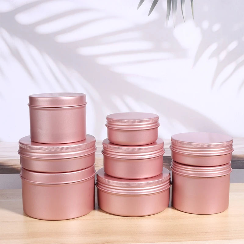Refillable Tin Jars 5–180ml | Screw Lid Cream & Lip Balm Pots Cosmetic Tin Jars Qst