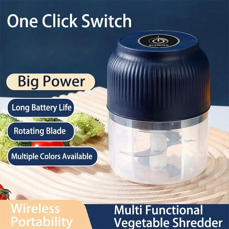 Mini Electric Garlic Chopper – USB Rechargeable Food Processor Electric Food Chopper Qme