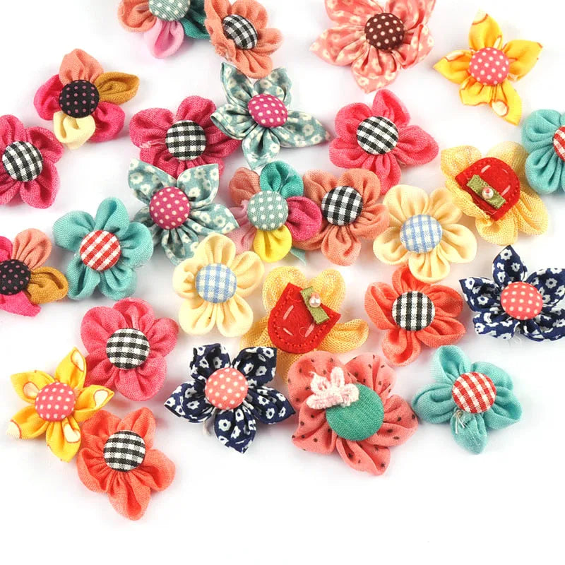 Mixed Flower Patches Appliques for Sewing & DIY Crafts – 10 Pcs Fabric Patch Appliques Qme