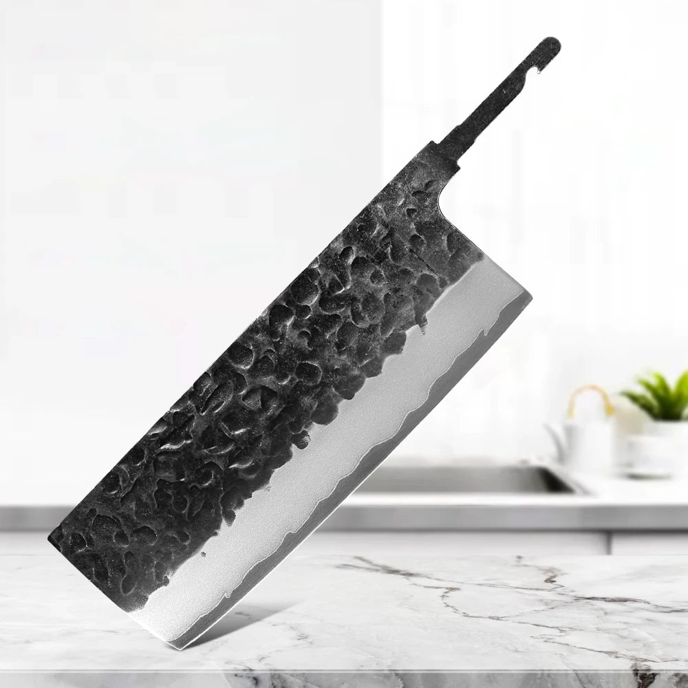 DASHWAY 7" Nakiri Knife Blank Blade – DIY Full Tang Composite Steel Knife Blank Blade Qst