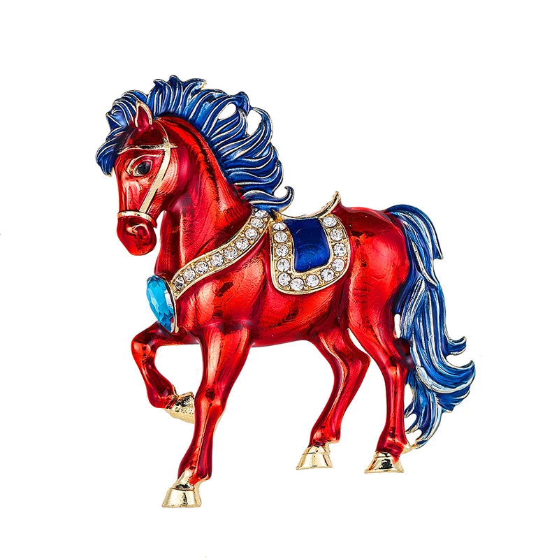 Zodiac Horse Kitten Brooch – Alloy Animal Corsage Pin Animal Brooch Pin Qst